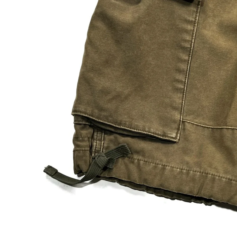 Abercrombie & Fitch‎ Cargo Shorts Green Heavy Button Fly 31 T-2083 Military